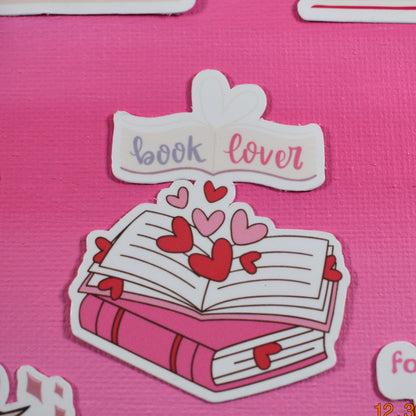 Valentine’s Day Bookish Sticker Set (7 Designs) | Singles or Bundle Deal