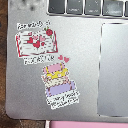 So Many Books So Little Time Sticker – Cute Pastel Book Stack | Book Lover Gift | Aesthetic Reading Sticker | Handmade by RH Artful Creations