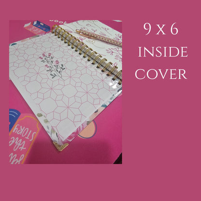 Watercolor Flowers, Book Journal (Hard or Soft Cover)