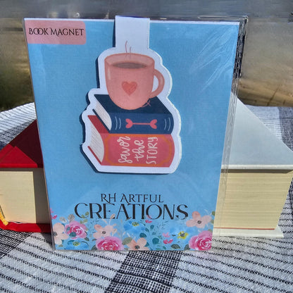 Coffee & Books Magnetic Bookmarks